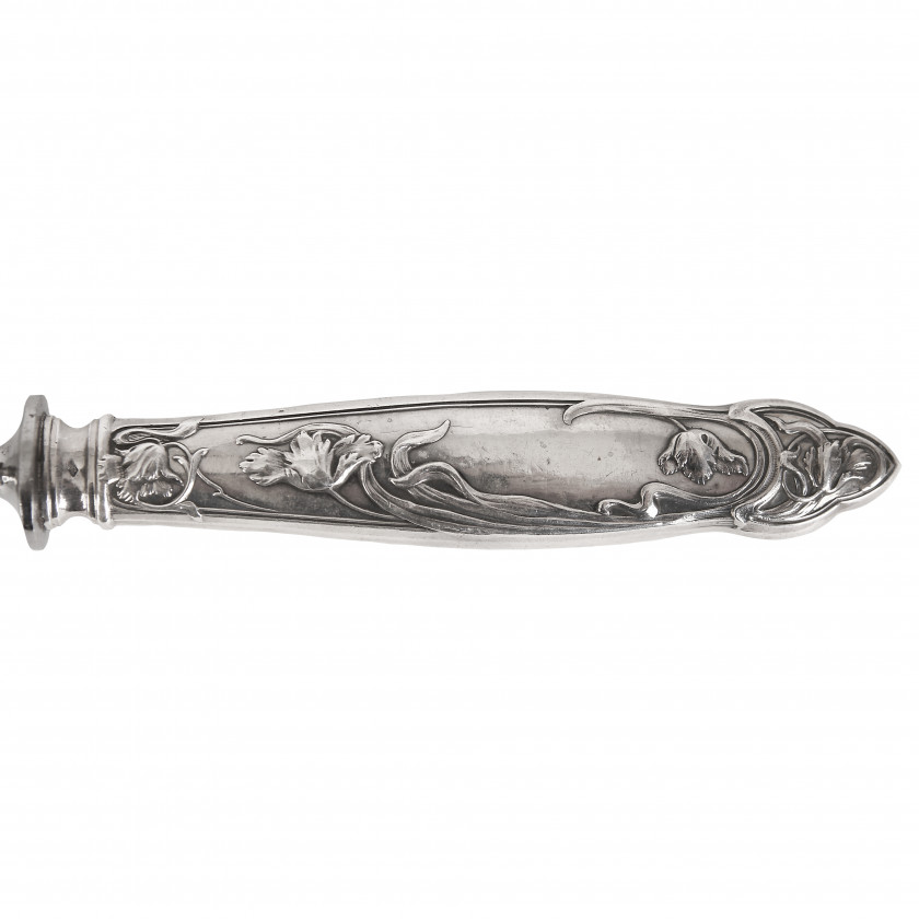 Silver two-piece carving set