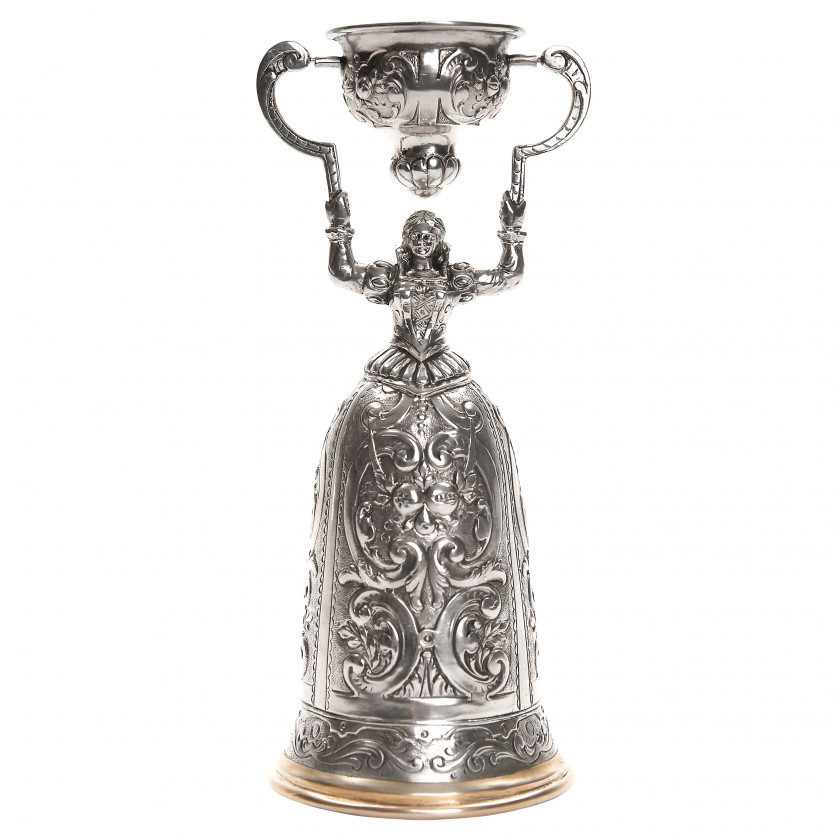 Silver wedding cup