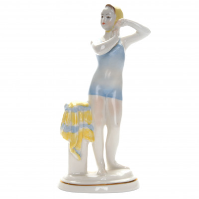Porcelain figure "Young swimmer"