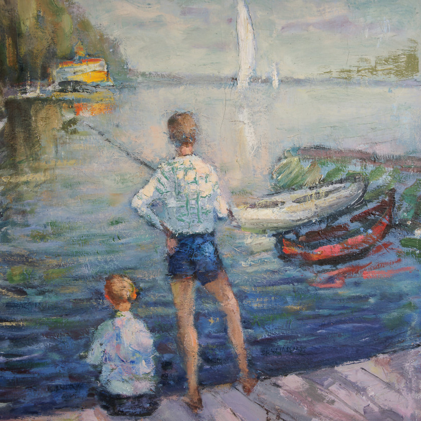 Картина "Юнные рыбаки"
