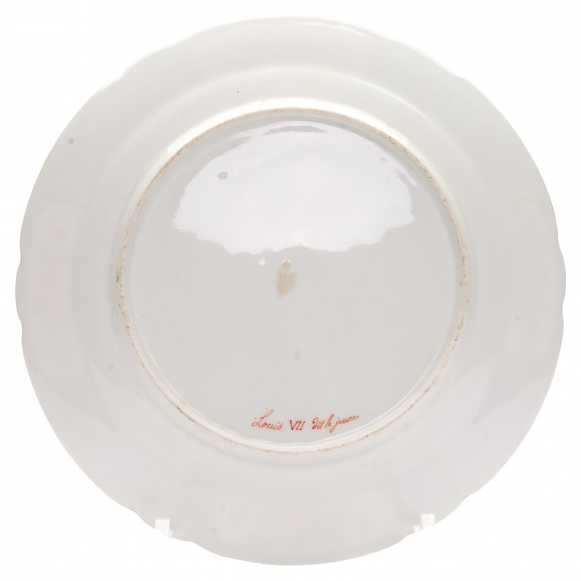Porcelain decorative plate "Louis VII"