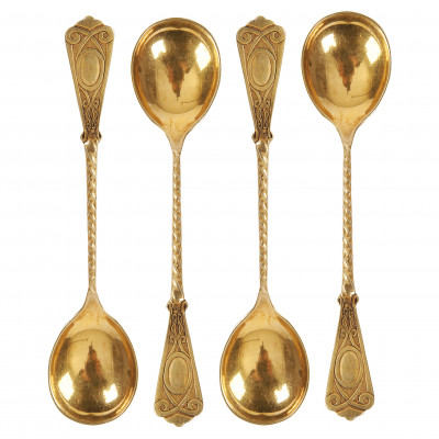 Set of silver coffee spoons, 4 pcs.