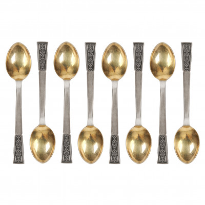 Set of silver coffee spoons, 8 pcs.