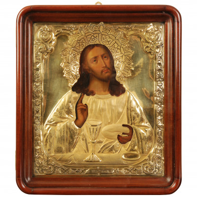 Ikona "Kristus ar maizi un vīnu"