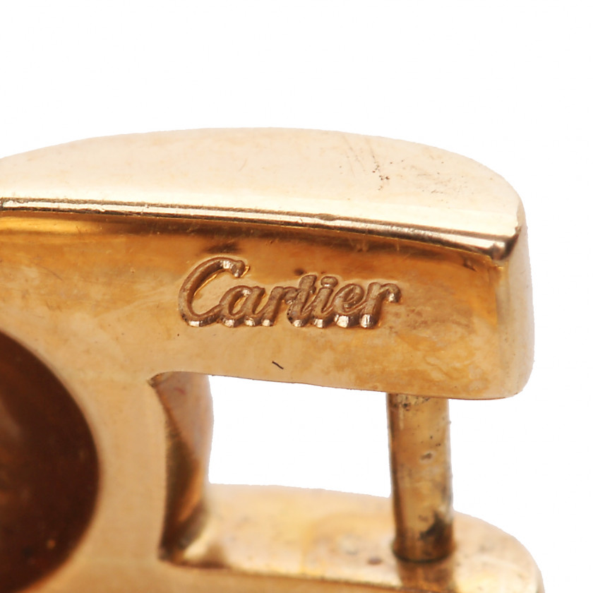 Золотые запонки Cartier "Panthere Maillon"