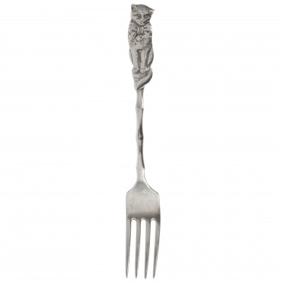 Silver dessert fork "Cat"