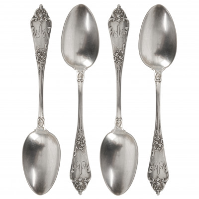 Set of silver tea spoons, 4 pcs.