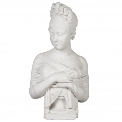 Marble bust "Madame Recamier"