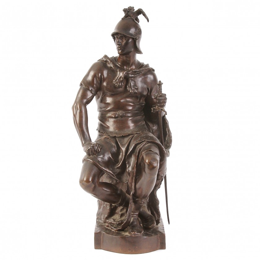 Bronze figure "Roman warrior (Le Courage Militaire)"