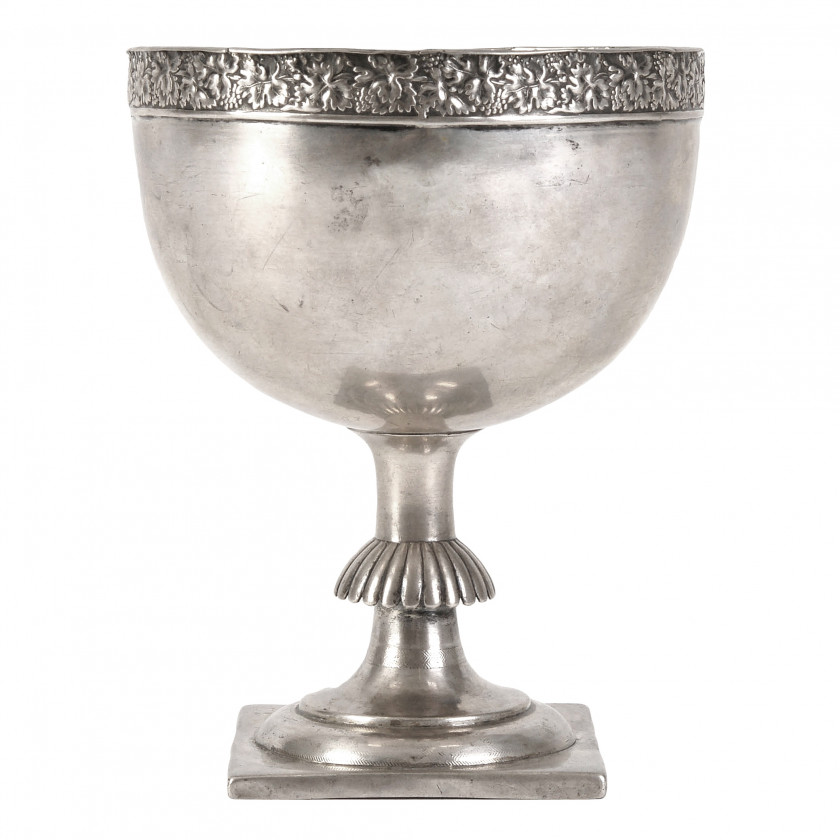 Silver wine glass