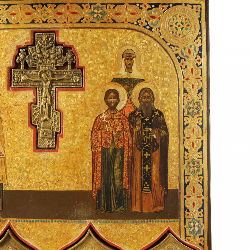 Икона "Распятие Христово с избранными святыми"