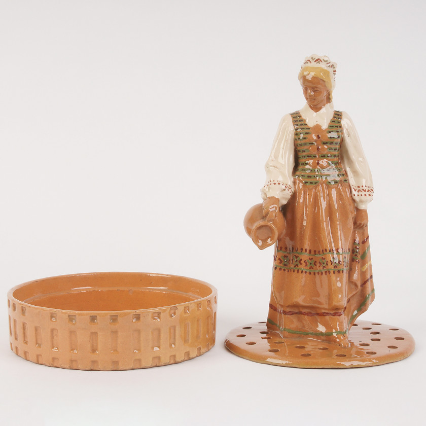 Ceramic figure "Girl with a jug"