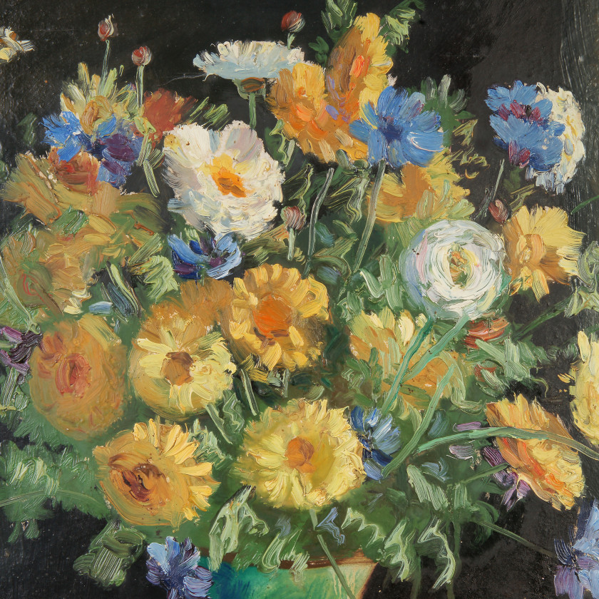 Glezna "Klusā daba ar lauku ziediem"