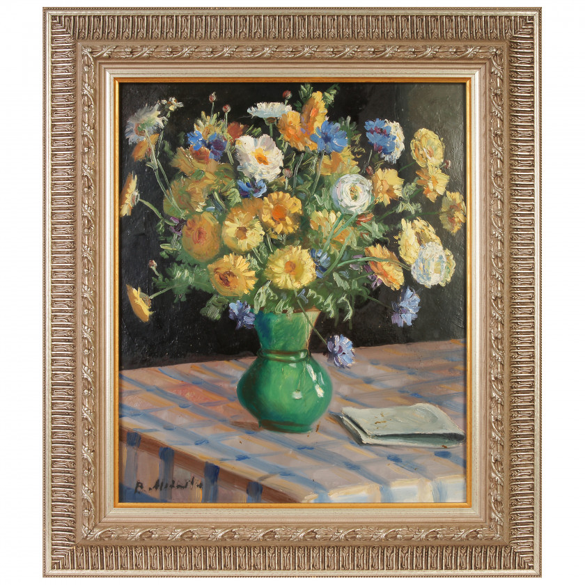 Картина "Натюрморт с полевыми цветами"