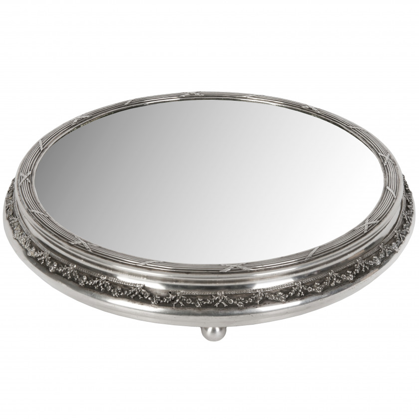 Silver mirror plateau
