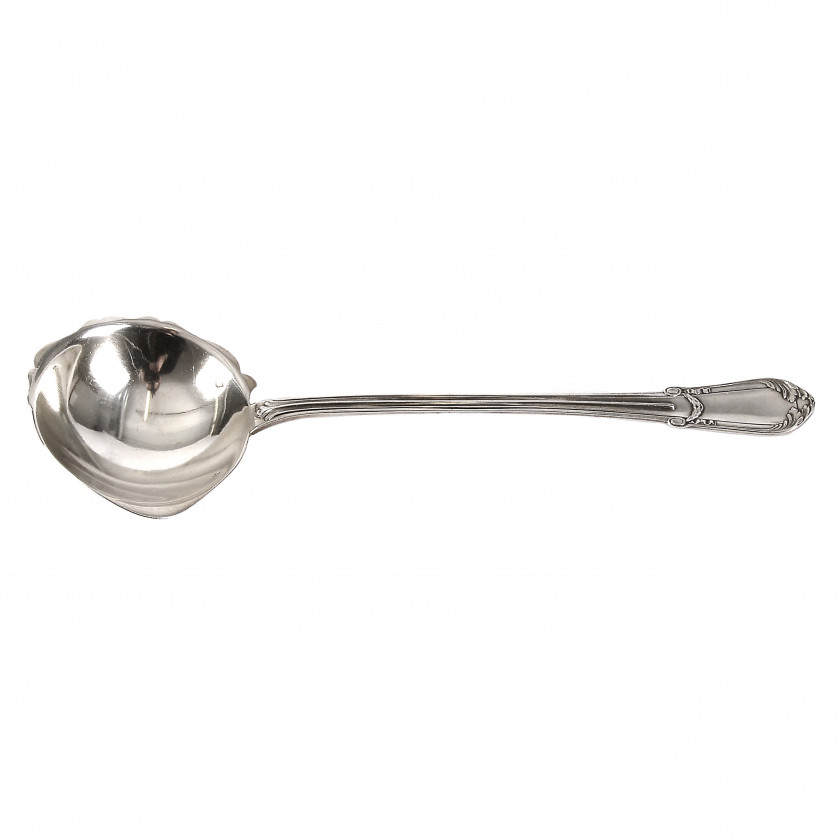 Silver sauce ladle