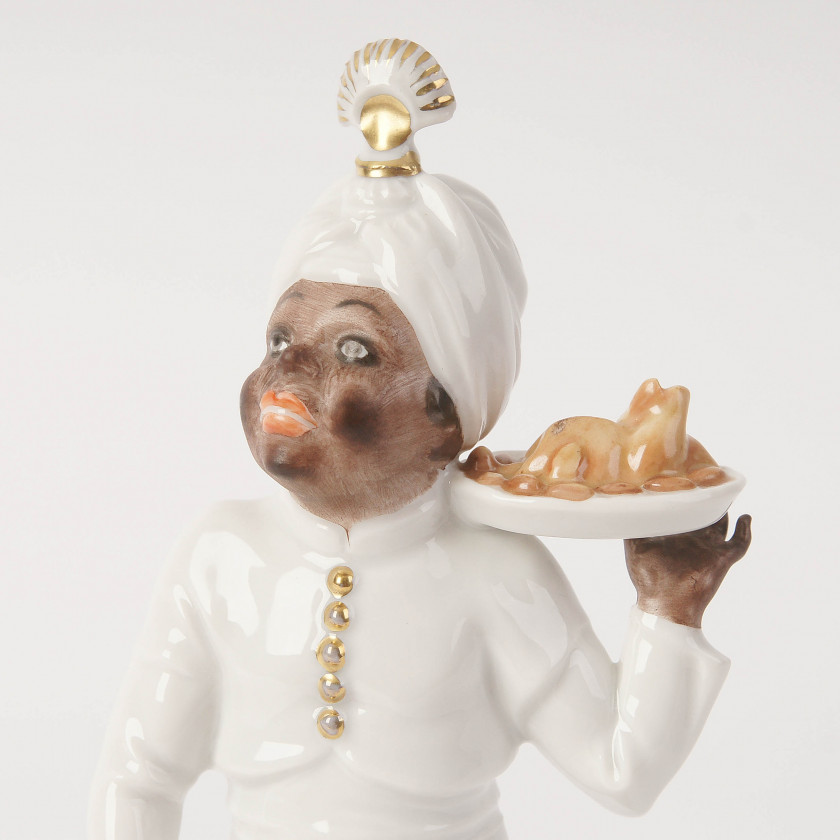 Porcelain figure "Moor with turkey"