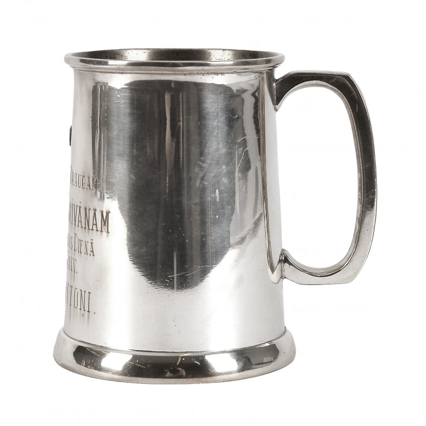 Silver beer mug