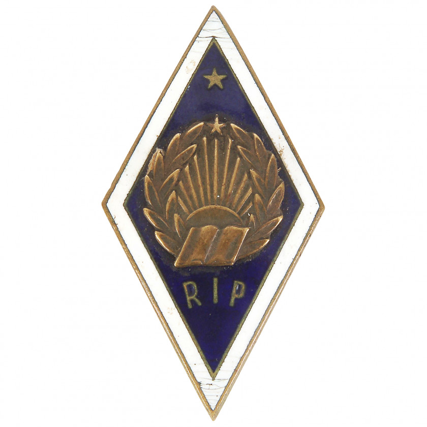Badge "For graduating Riga Pedagogical Institute (RIP)"