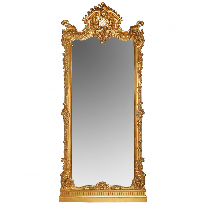 Большое напольное зеркало в стиле рококо