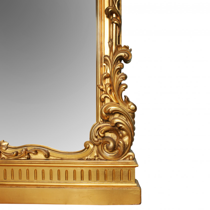 Large floor mirror in rococo style