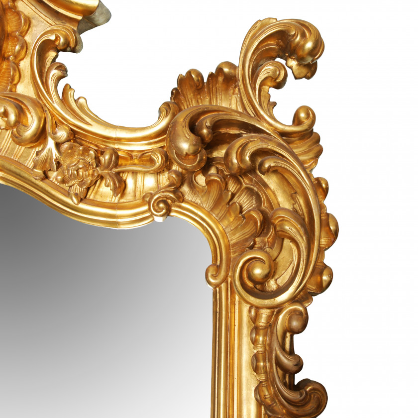 Large floor mirror in rococo style