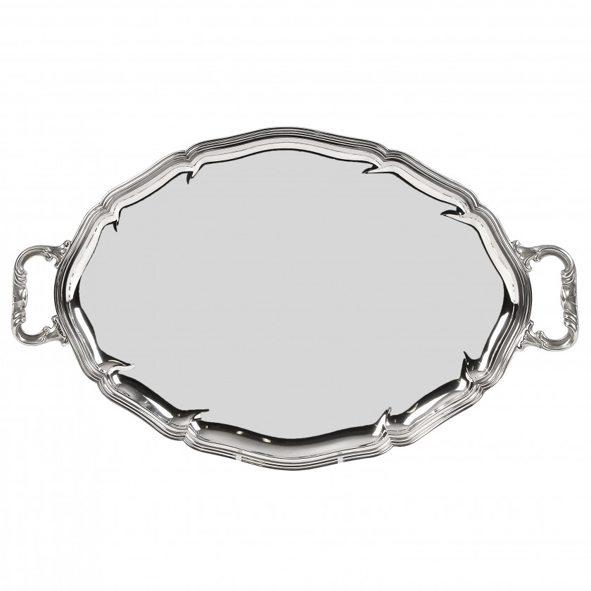 Large silver tray