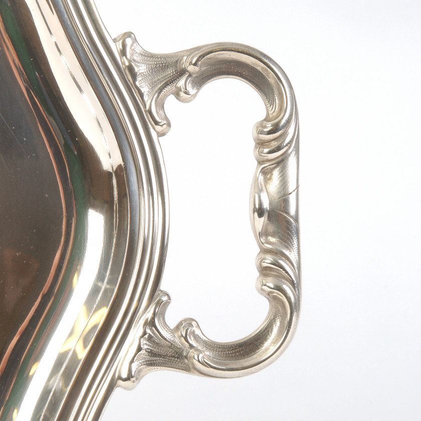 Large silver tray