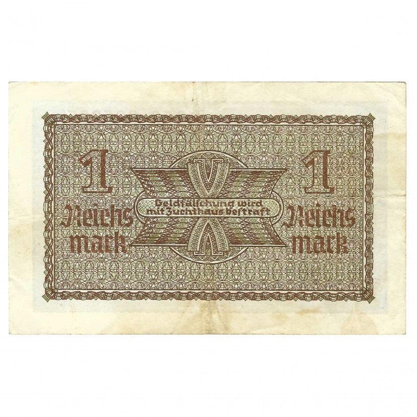 1 Reichsmark, nacistiskās Vācijas okupētās teritorijas, 1940-45 (XF)