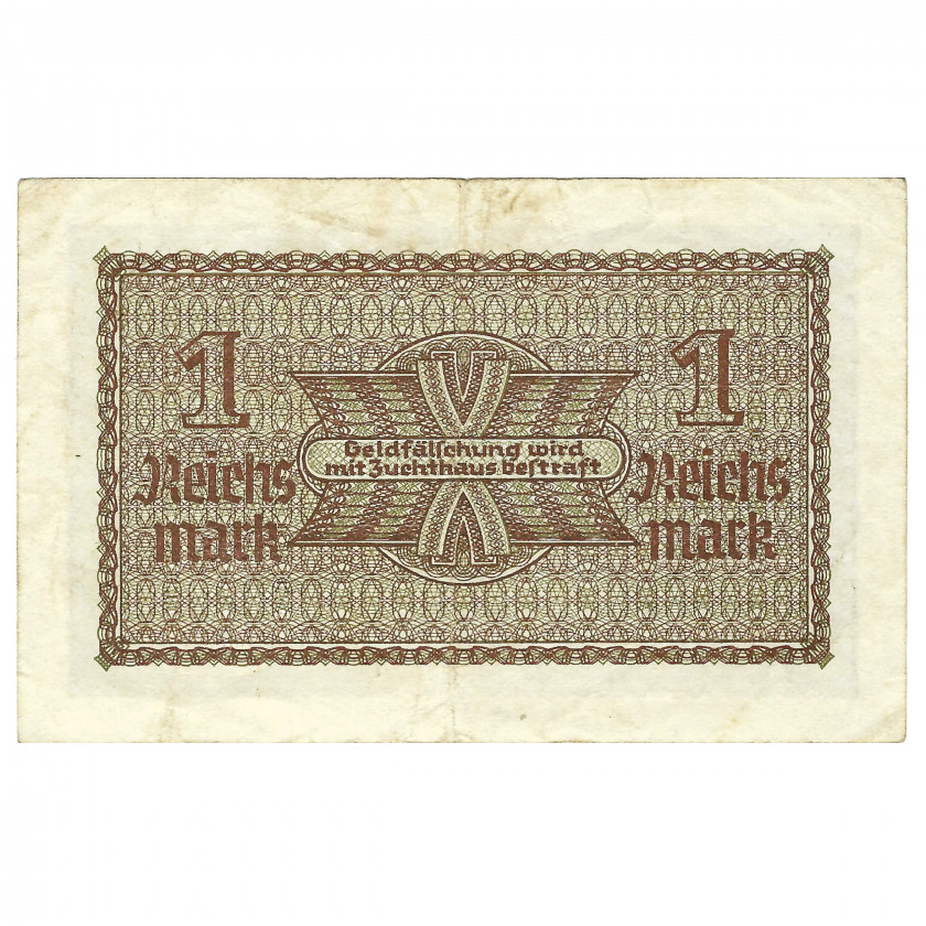 1 Reichsmark, nacistiskās Vācijas okupētās teritorijas, 1940-45 (VF)