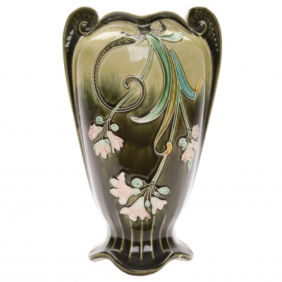 Faience vase in Art Nouveau style