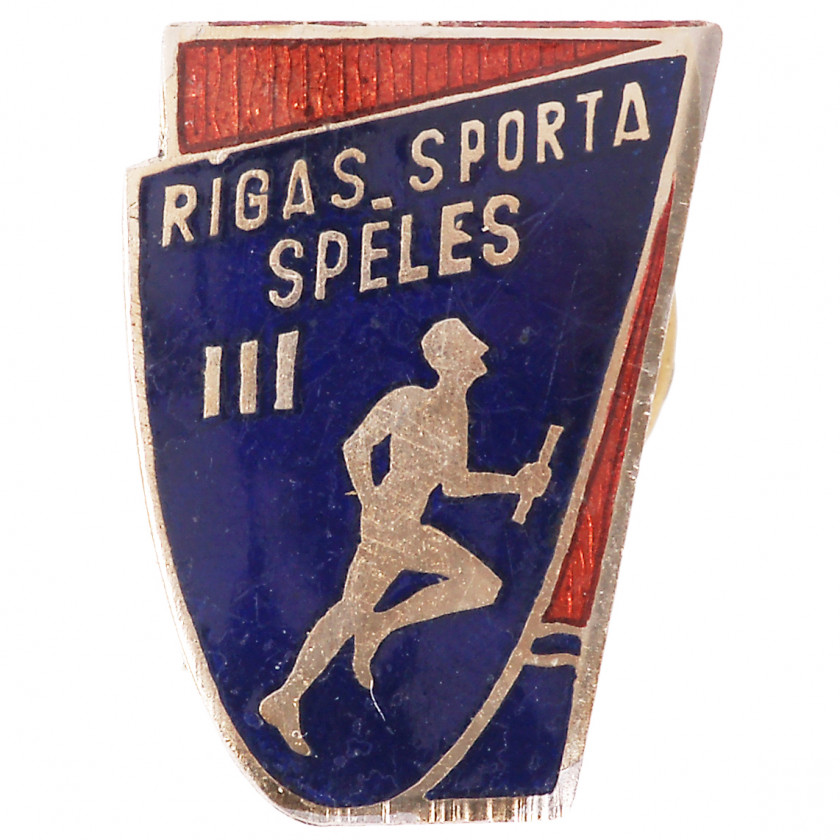 Знак "III Рижские спортивные игры"