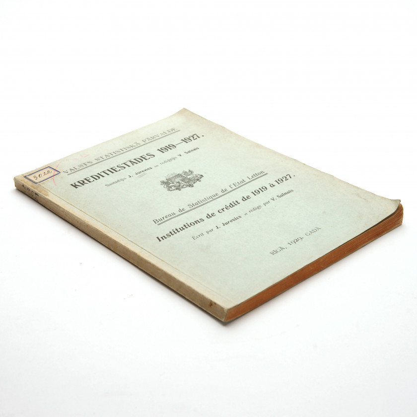 Grāmata "Kreditiestādes 1919 - 1927"
