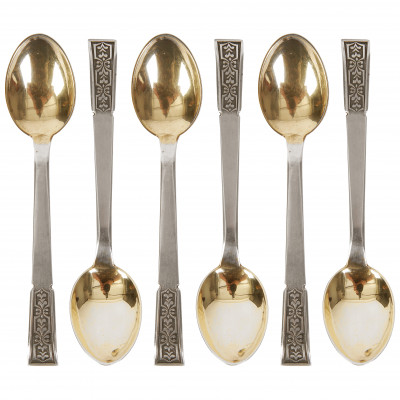 Set of silver coffee spoons, 6 pcs.