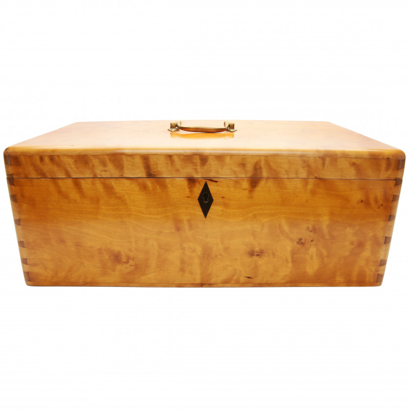 Wooden box from curly birch