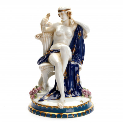 Porcelain figure "Lady with a Parrot"