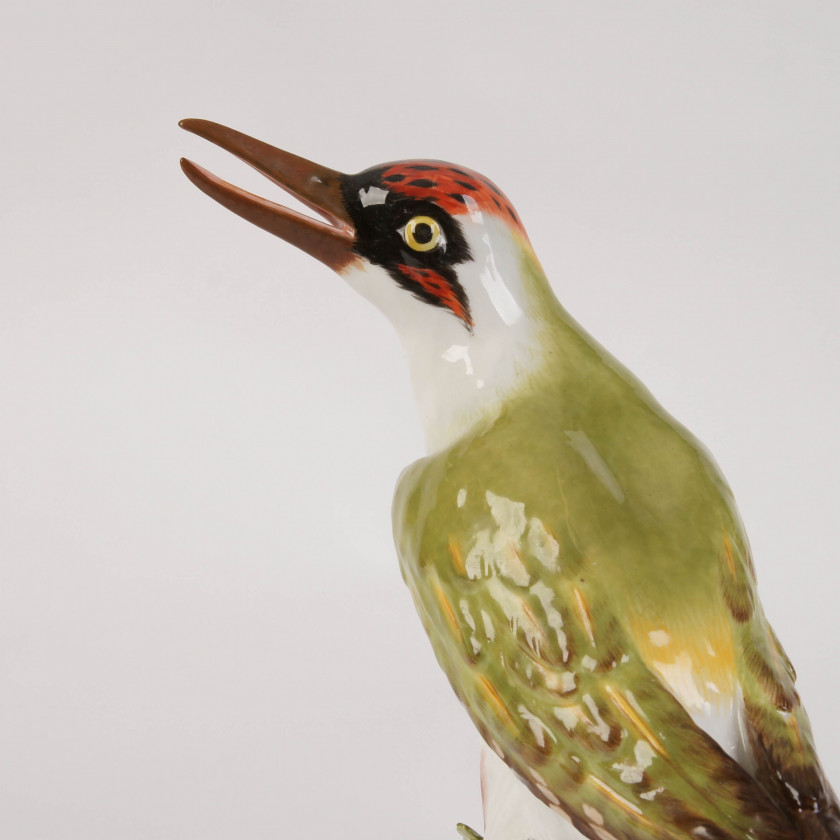 Porcelain figure "European green woodpecker"