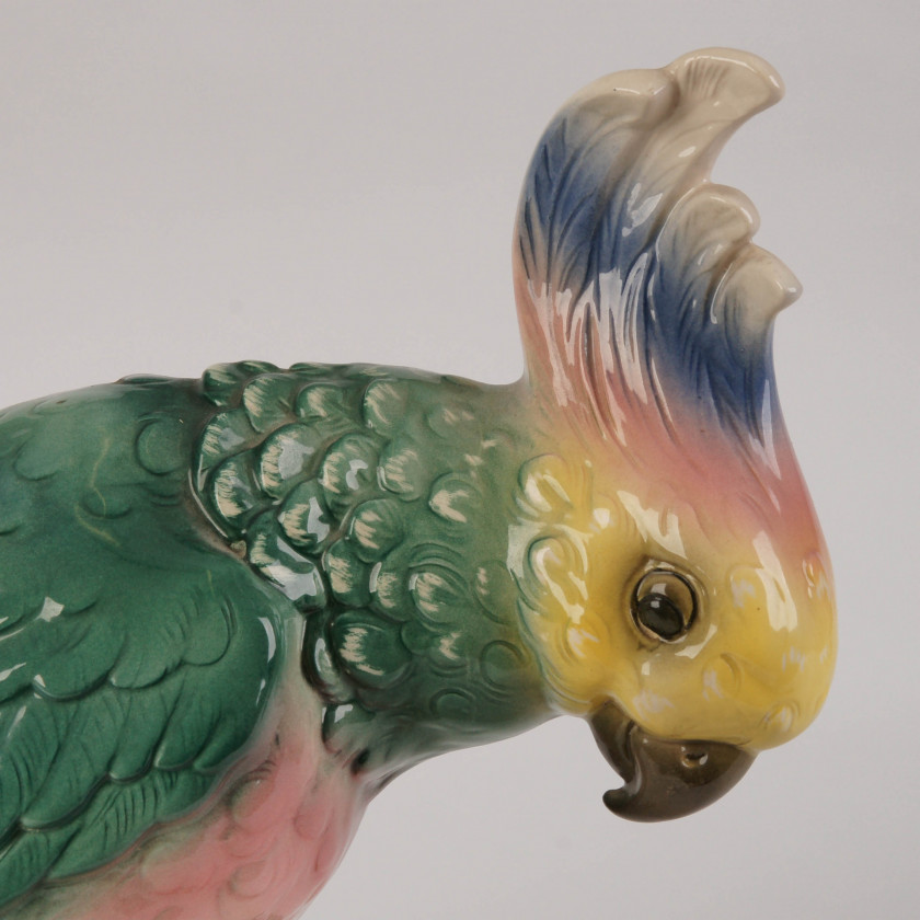 Large faience figure "Parrot"