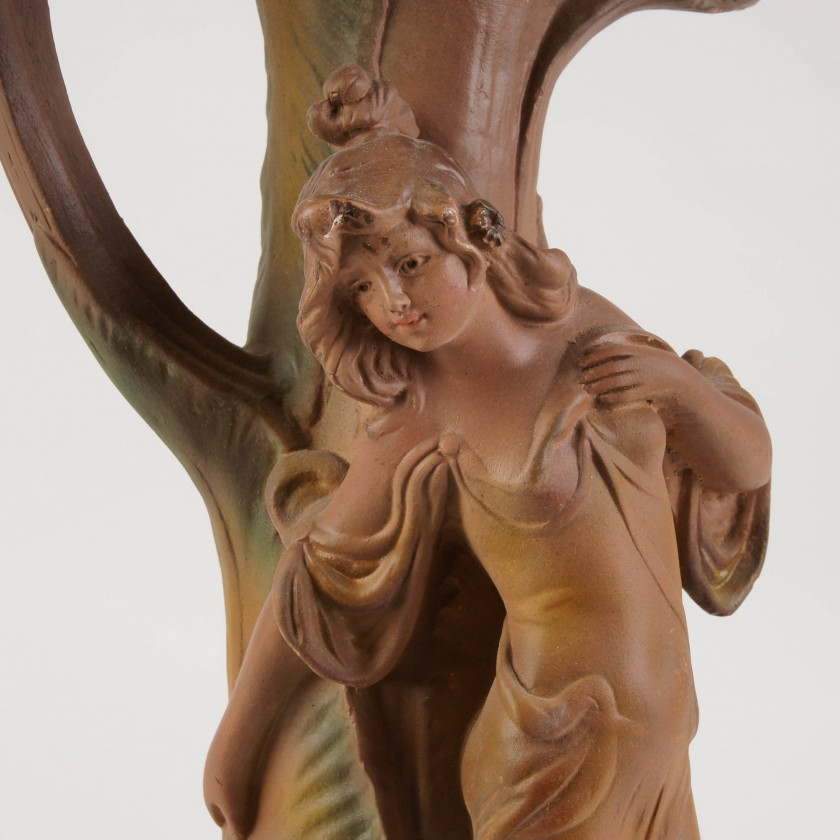 Terracotta vase "Woman with a lily Calla"