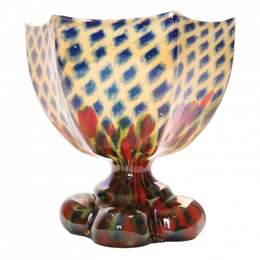 Стеклянная ваза "Wilhelm Kralik Sohn"