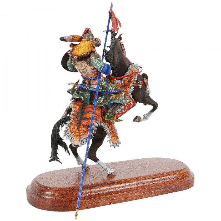 Tin figurine "Mongolian Warrior on Horseback"