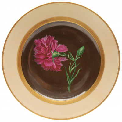 Porcelain decorative plate "Garden Carnation"