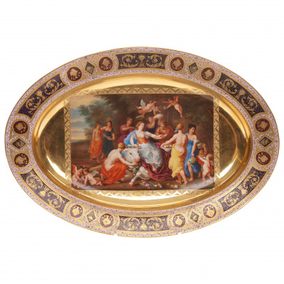 Porcelain dish "Abduction of Europe"