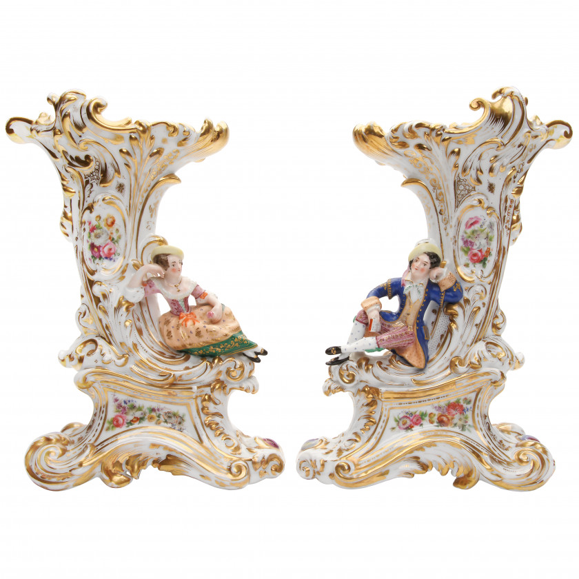 A pair of porcelain vases "Cornucopias"