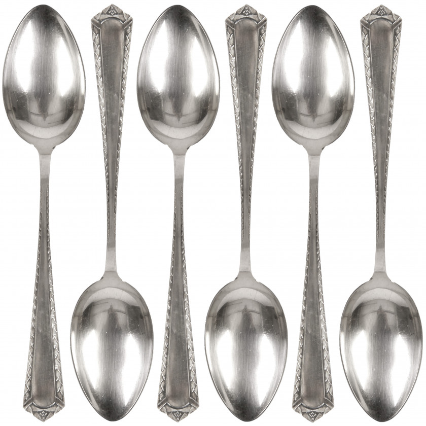 Set of silver tablespoons, 6 pcs.