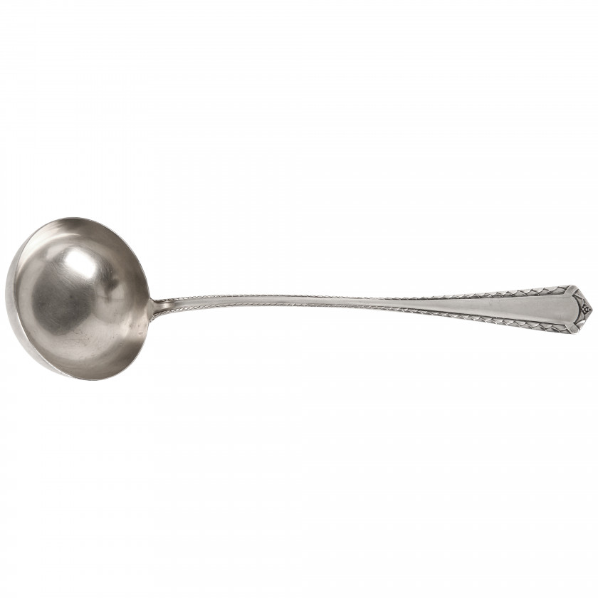 Silver soup ladle