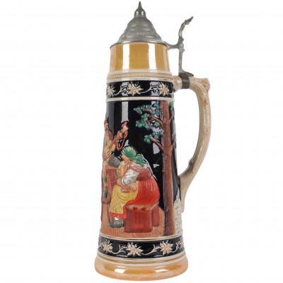 Beer stein "Feast with a Musician"