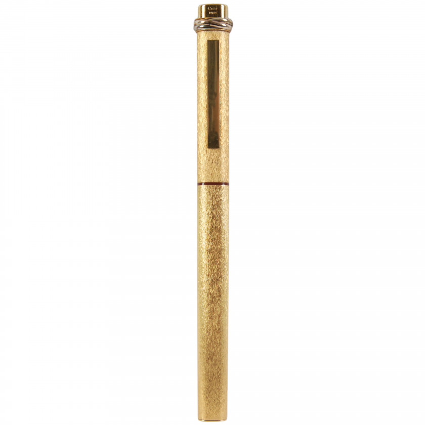 Pen "Must de Cartier Trinity Gold plated Ballpoint Pen"