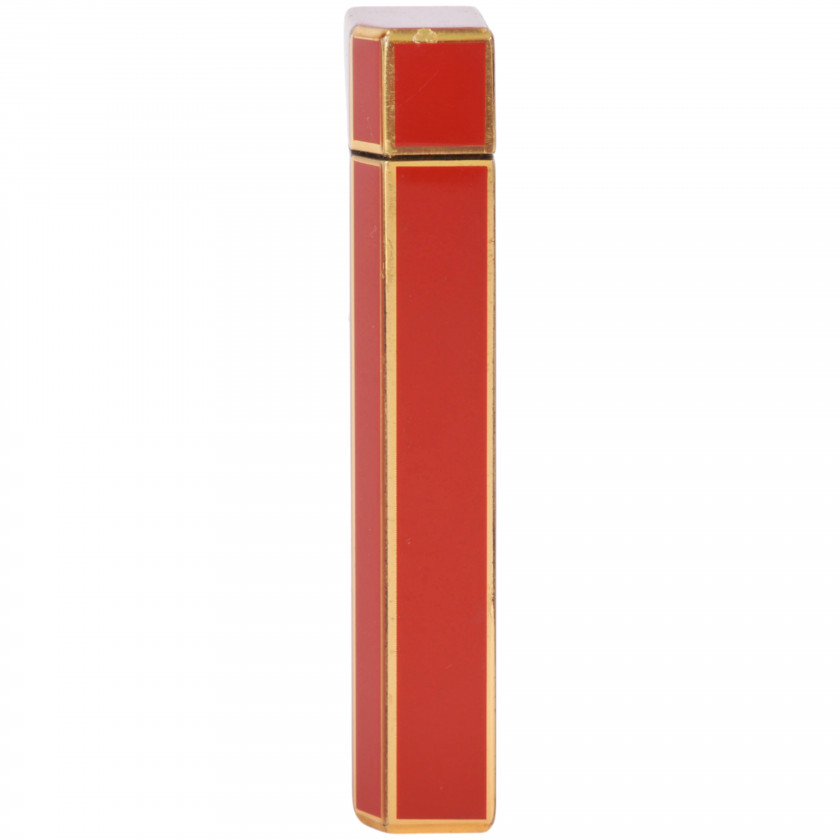 Lighter "Cartier Pentagon, Gold & Red Lacquer"