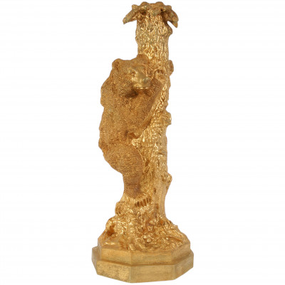 Bronze candlestick "Bear climbing a tree"